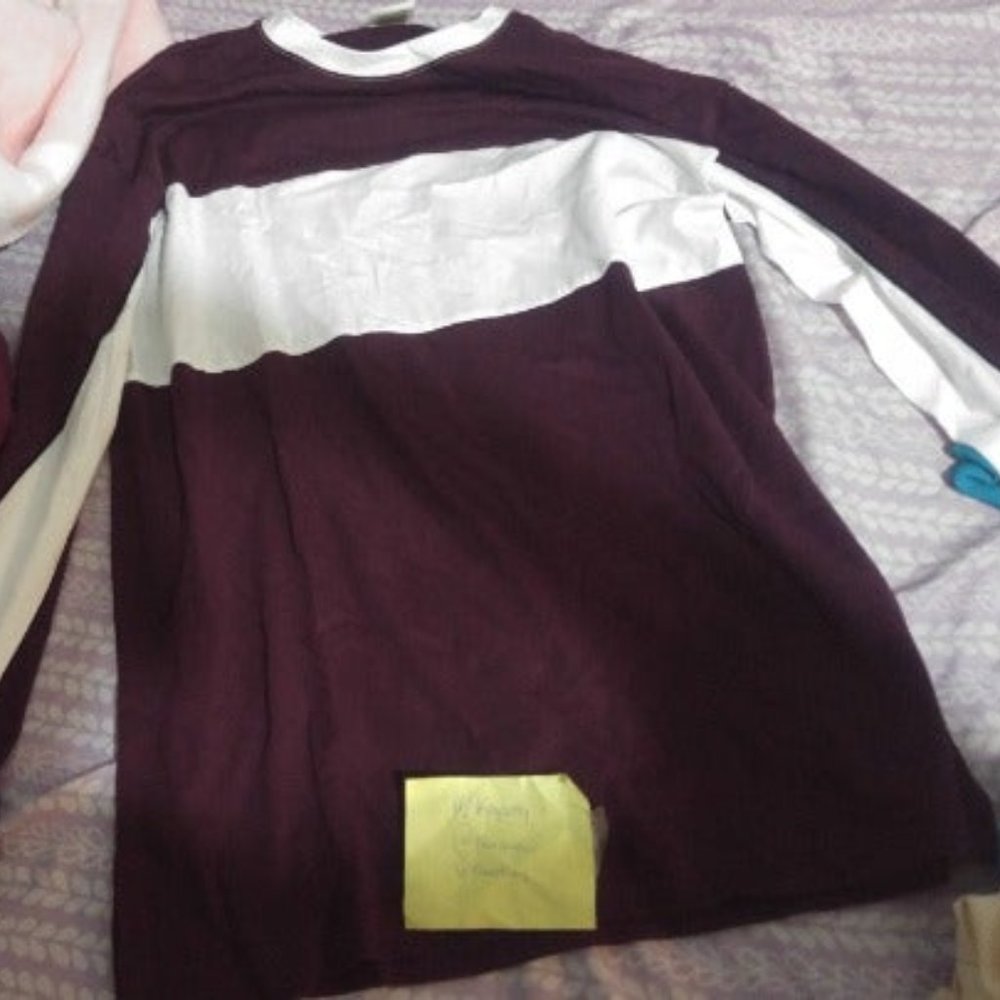 PINK Purple Block Top Size S